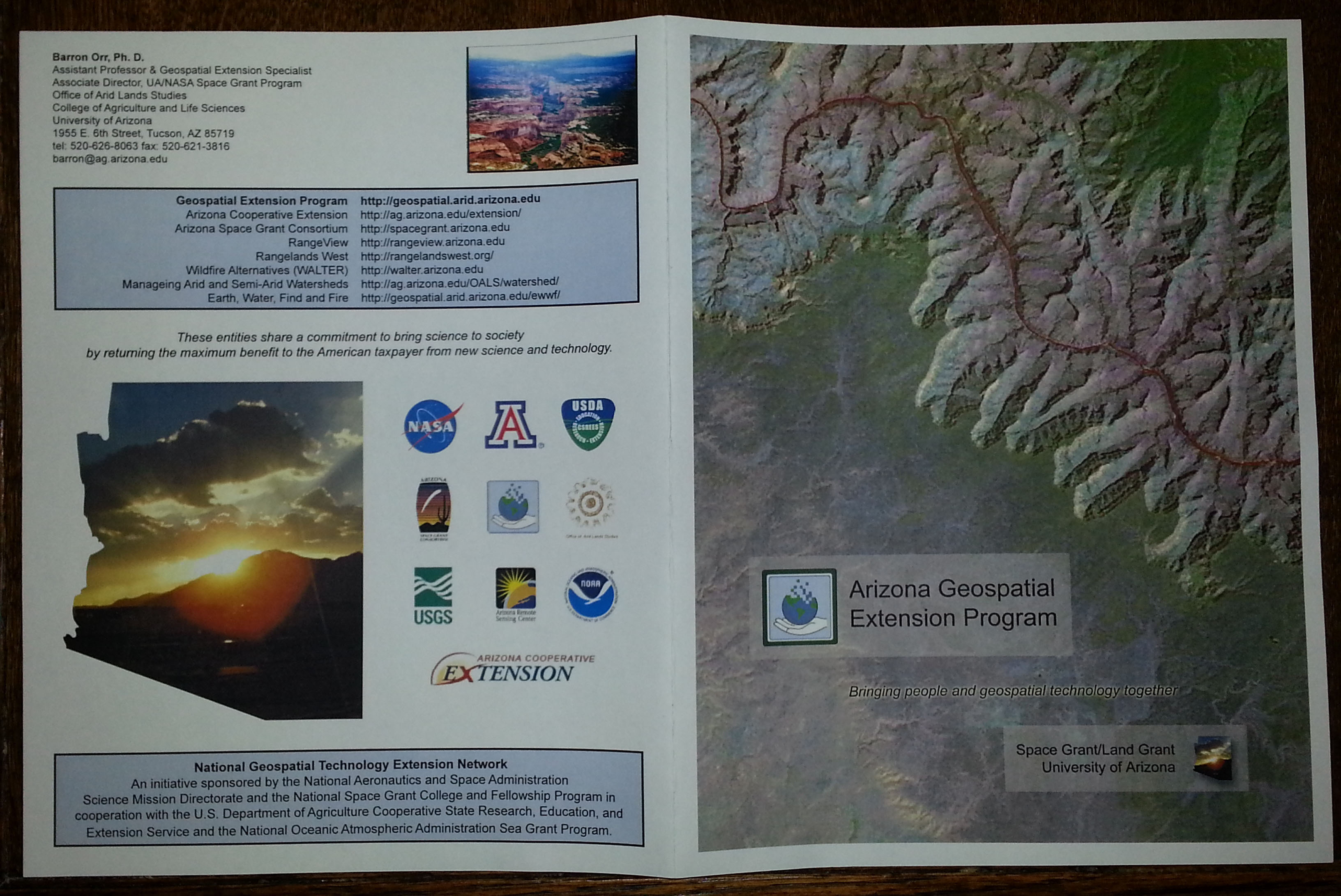 Arizona Geospatial Extenstion Program Brochure